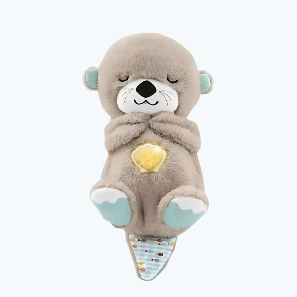 Veilleuse loutre respirante en peluche