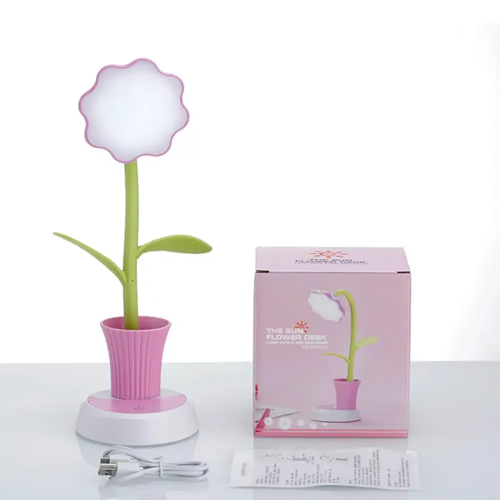 Lampe de chevet rechargeable en forme de fleur – Image 5