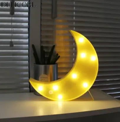 Veilleuse lune LED colorée – Image 3