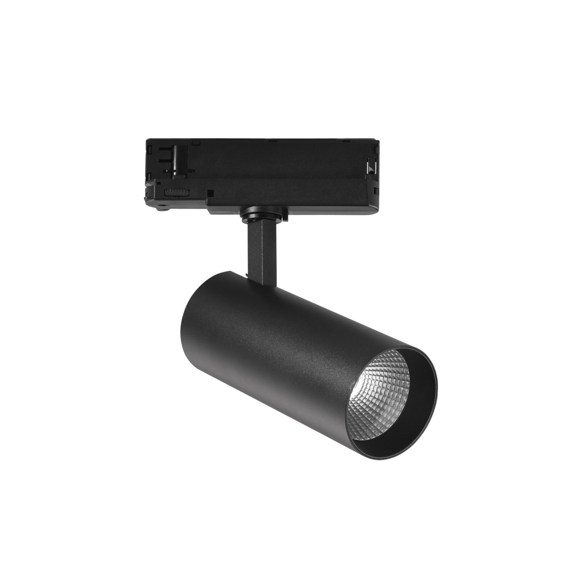 Spot LED Plane pour Rail Triphasé en aluminium noir 30W 3600 Lumen 4000K (lumière naturelle)