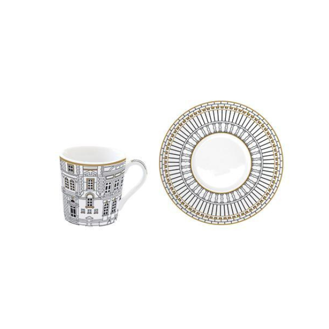 Set de 6 tasses et soucoupes à café Palazzo