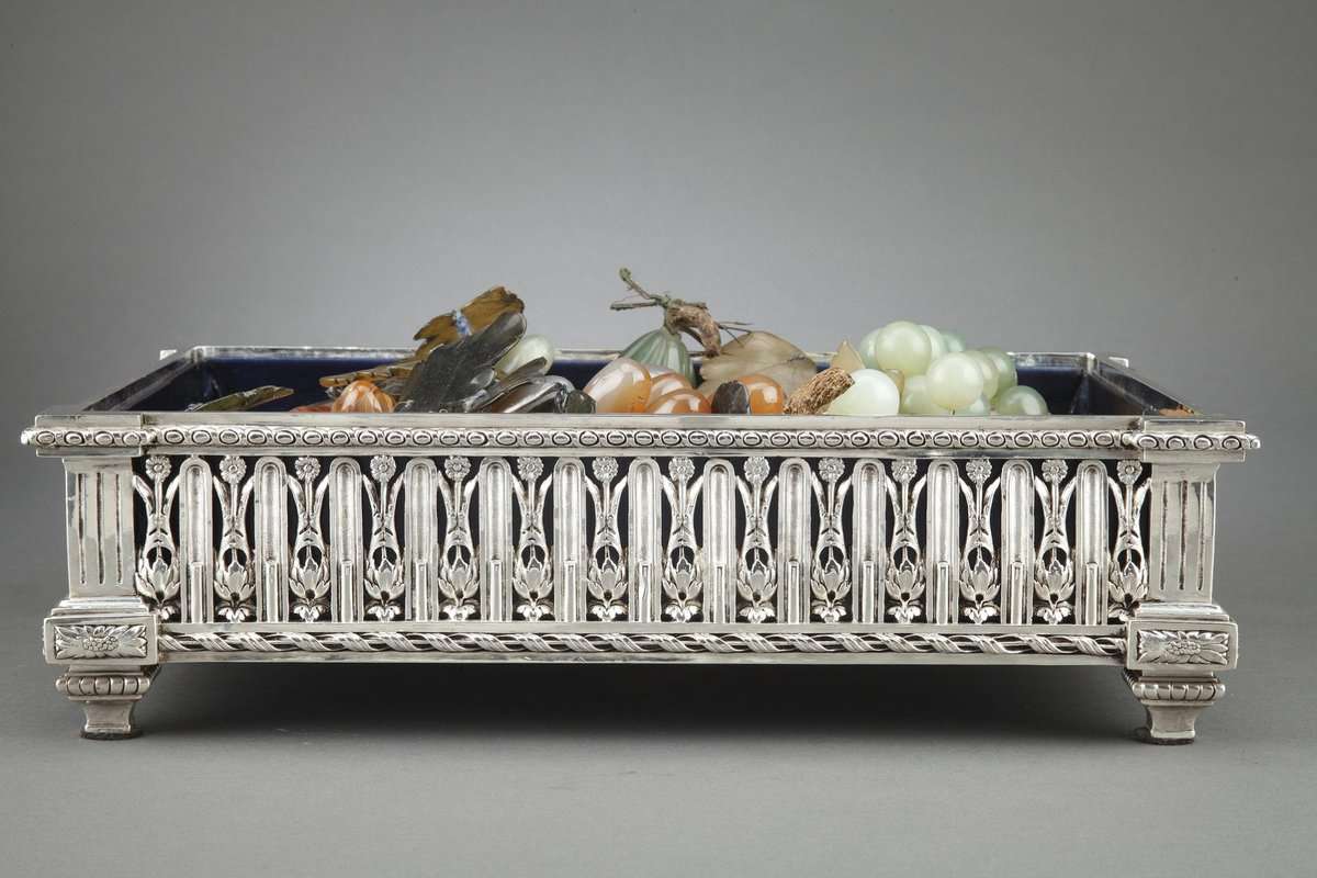 ORFÈVRE CHRISTOFLE – JARDINIÈRE EN BRONZE ARGENTÉ XIXE SIÈCLE – Image 4