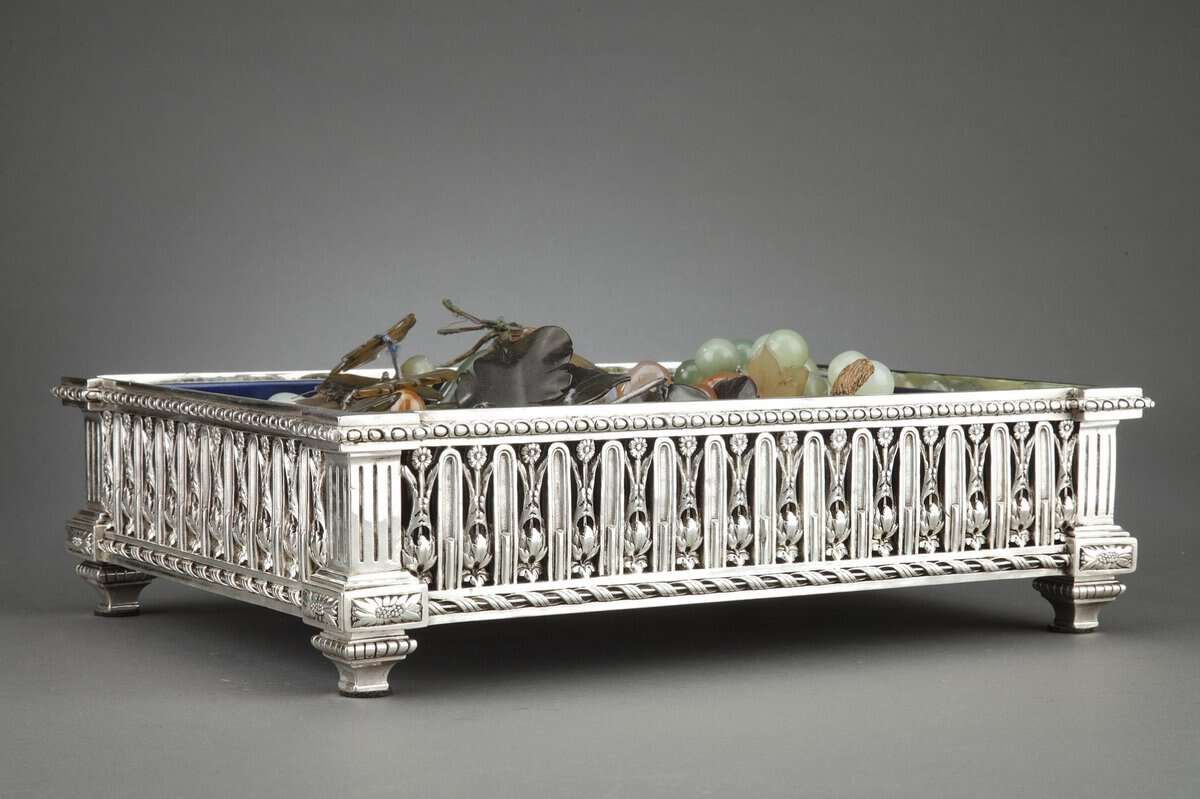 ORFÈVRE CHRISTOFLE – JARDINIÈRE EN BRONZE ARGENTÉ XIXE SIÈCLE – Image 6