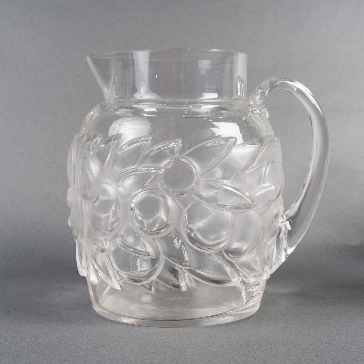 1931 René Lalique – Service Blidah Verre Blanc – 6 Verres, 1 Carafe, 1 Plateau – Image 6