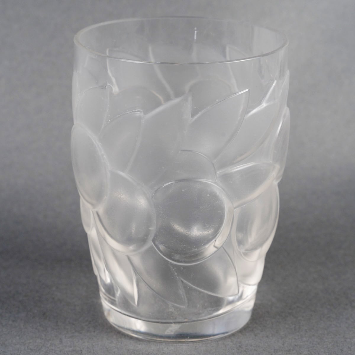 1931 René Lalique – Service Blidah Verre Blanc – 6 Verres, 1 Carafe, 1 Plateau – Image 9