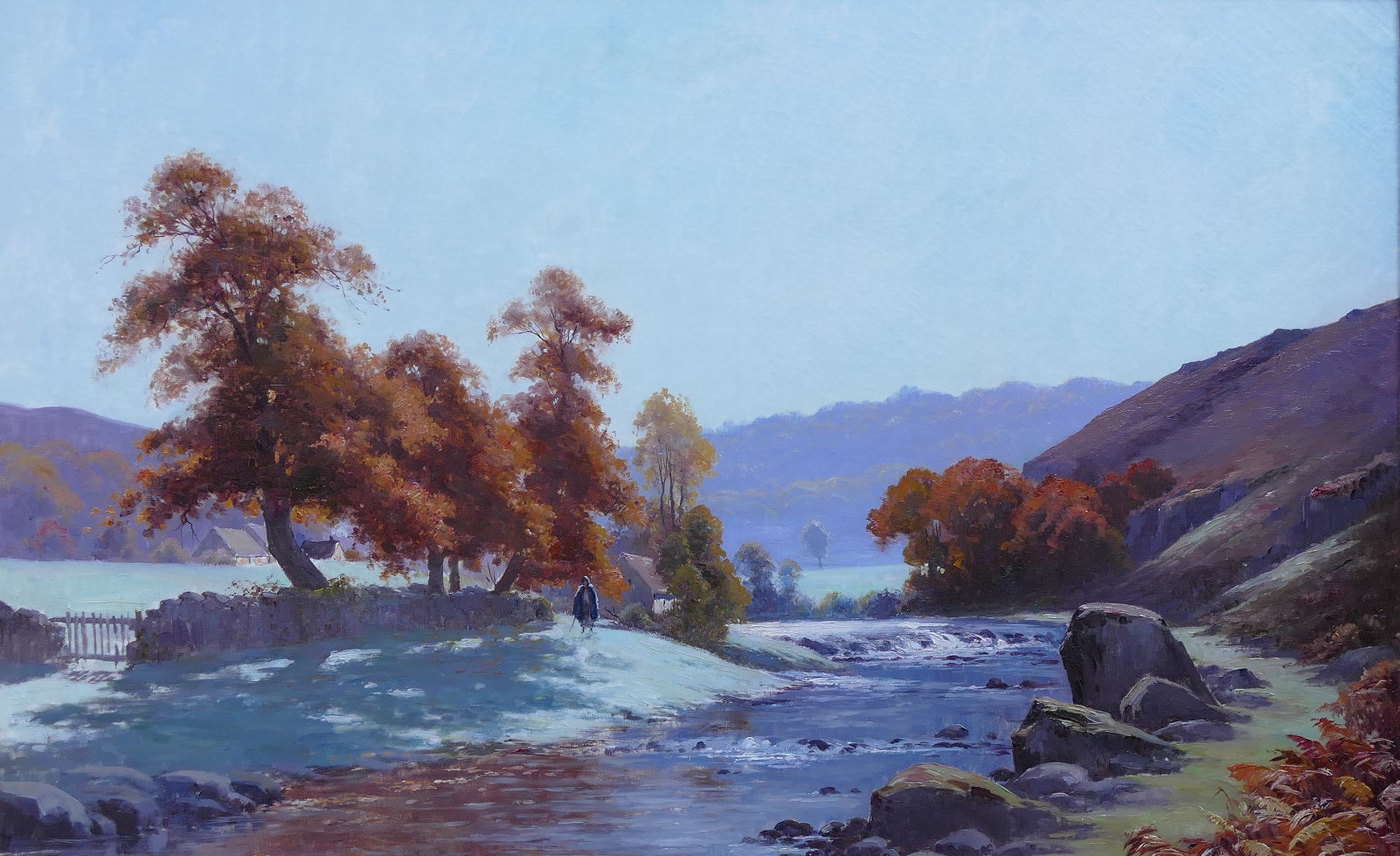 HALLE Charles Tableau paysage 20ème siècle Ecole de Crozant Paysage de La Creuse Huile sur toile signée – Image 4