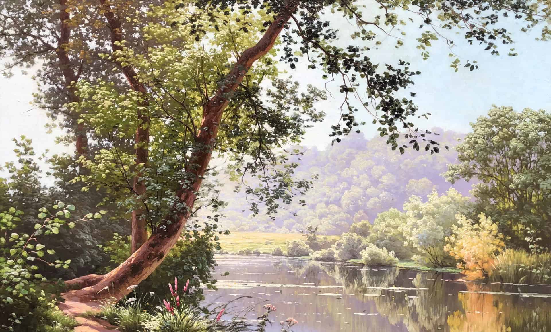 HIS René Peinture Française Début XXème Siècle Matin à Méluzien Huile Sur Toile Signée Certificat d’authenticité – Image 6