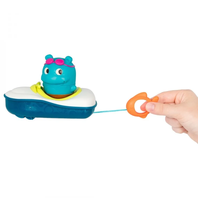 Jouet de bain bateau avec capitaine Hippo, PJP – Image 2