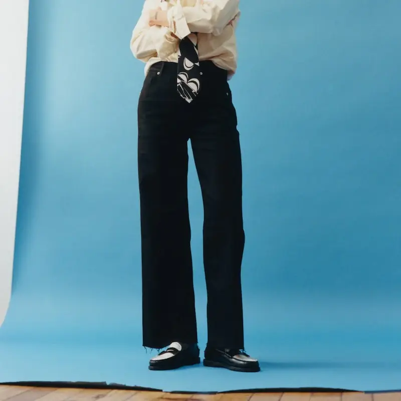 Jeans DAO Raph Crop large Taille Haute