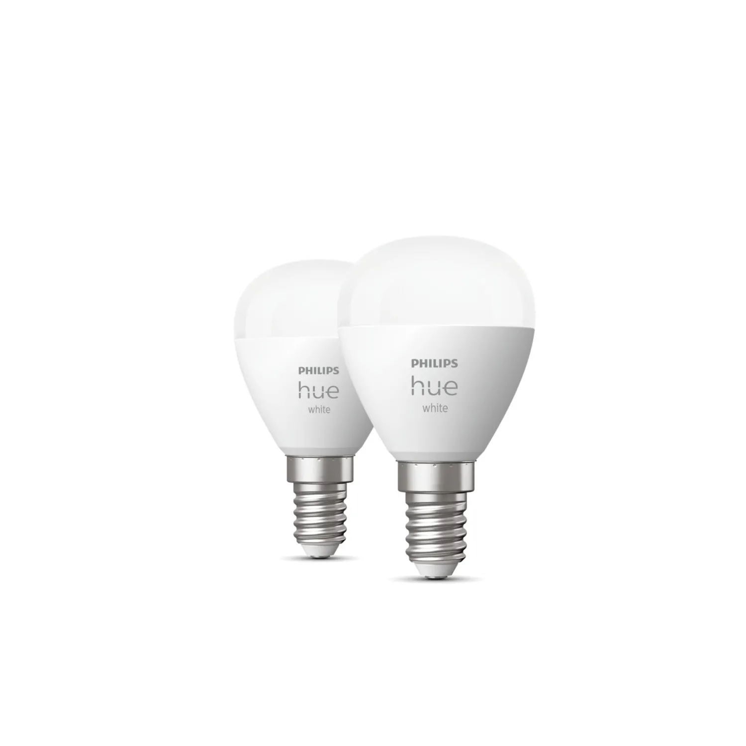 Pack 2 Ampoules LED E14 White P45 5.7W Sphérique PHILIPS Hue