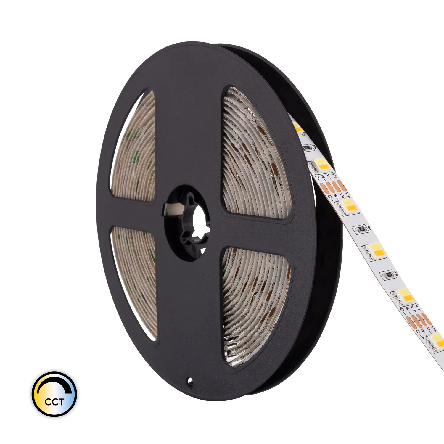 Ruban LED 12V DC 60LED/m 5m CCT Sélectionnable IP20 Largeur 10mm